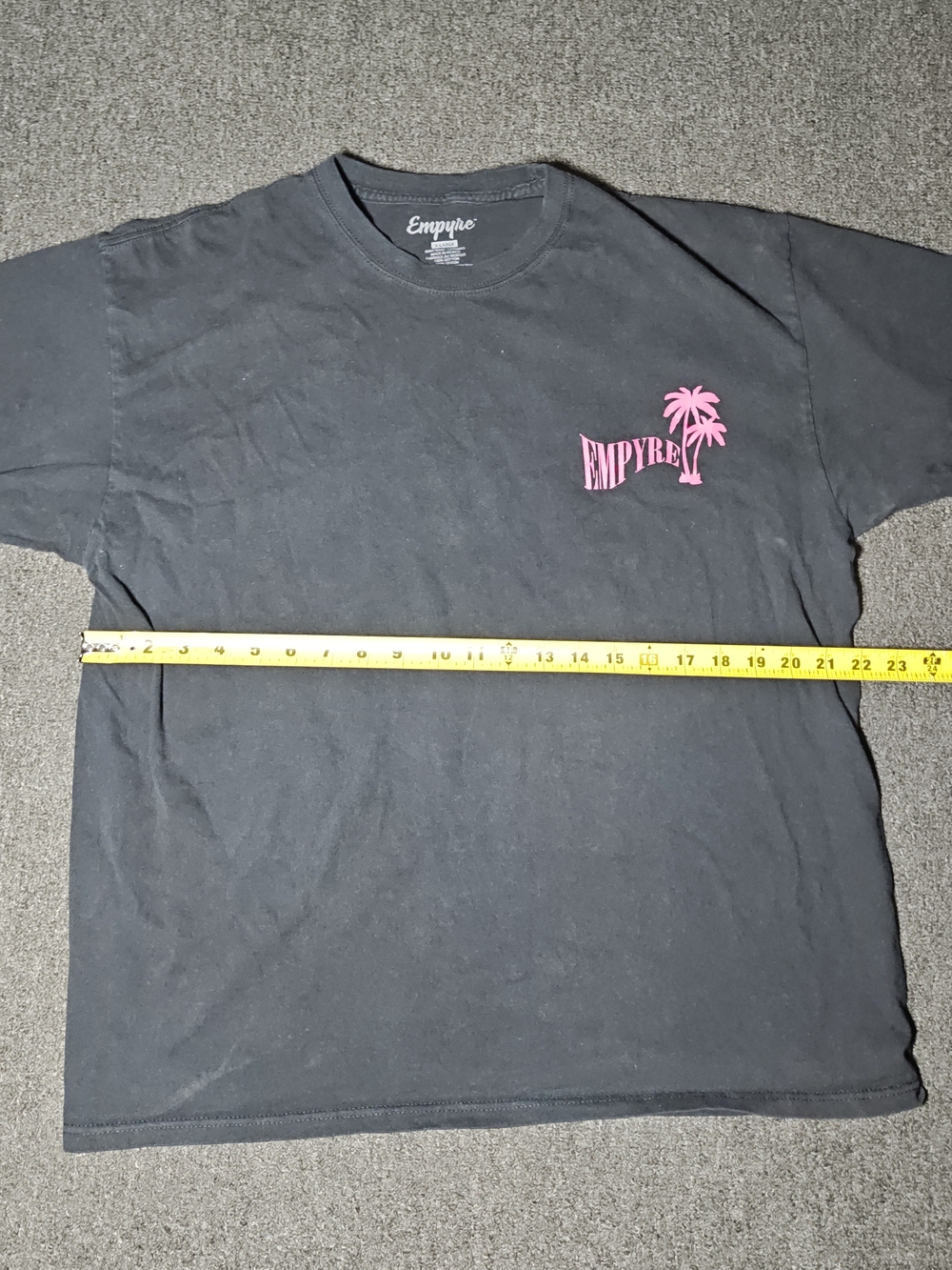 Empyre Black Graphic Palm Logo Tee - Men's Casual Shirt Size XL - Picture 7 of 9